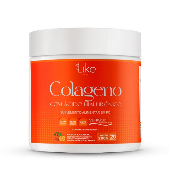 Colágeno Suplemento Alimentar Like - Sabor Laranja 200g
